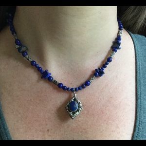 Lapis and silver Necklace